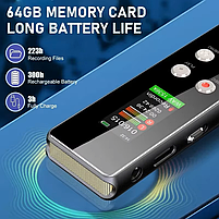 Міні диктофон Benjie V01 64gb цифровий MP3 плеєр з динаміком металевий, фото 7
