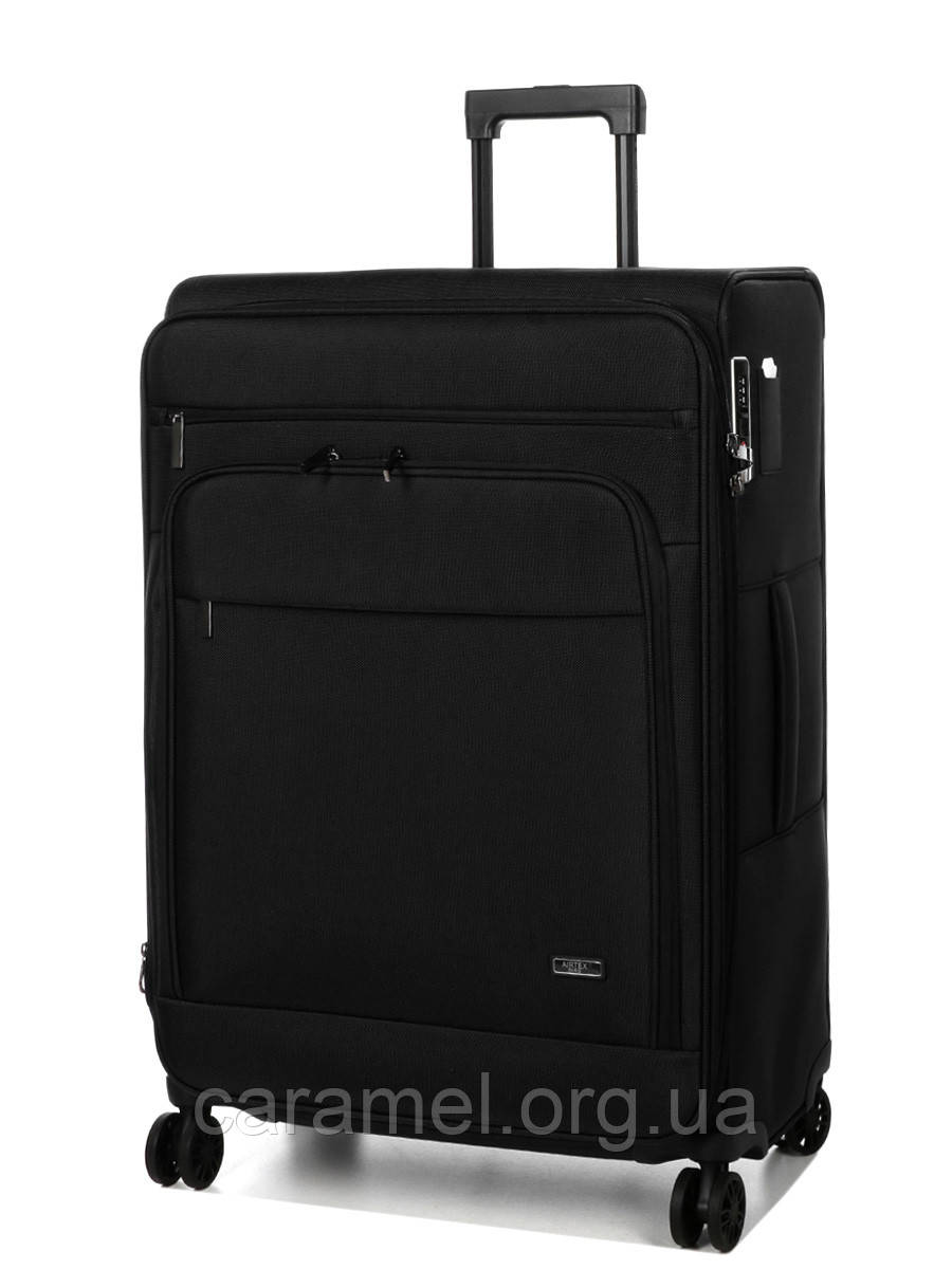 Валіза велика L тканини чорна 76х52х31(+5) см/116л/4кг/Airtex 829
