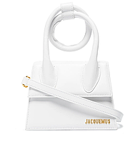 Шкіряна жіноча сумочка Jacquemus через плече (Білий)