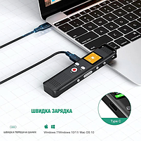 Міні диктофон Benjie V02 64gb цифровий MP3 плеєр з динаміком металевий, фото 6