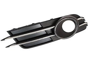 Audi A6 C7  3.0 TDI  11-14 з протівотуманкамі передня решітка чорний + хром лівий