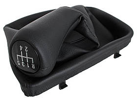 BMW 3 E36 90-00 ручка перемикання передач чорна штучна шкіра + чохол з рамкою 5 передач