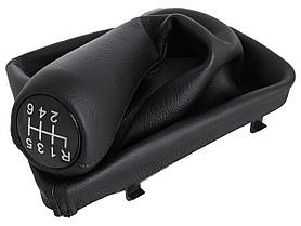 BMW 3 E36 90-00 ручка перемикання передач чорна штучна шкіра + чохол з рамкою 6 передач