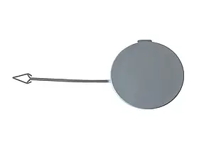 Audi A4 04-07 заглушка буксировочного крюка в передній бампер сірий