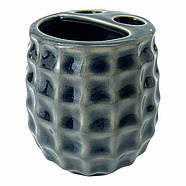 Набір для ванної керамічний, сірий (28,5 х 22,5 х 9 см), фото 5