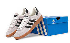 Кросівки унісекс Adidas Spezial Handball Grey Адідас Спеціал світло сірі повсякденні замша шкіра демісезон, фото 3