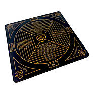 Таблиця для роботи з маятником "Любовної магії", українською мовою темна (18х18х0,4 см), фото 2