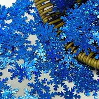 Сніжинка 2см синя (+-40шт)