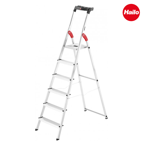 Драбина алюмінієва Hailo L60 Standard Line, 6 ступенів (8160607), фото 1