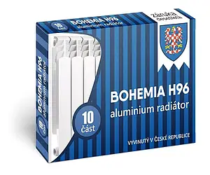 Радіатор алюм. BOHEMIA 500/96 (1секц. = 198 Вт, 1,055 кг ) {10}