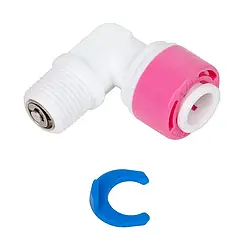 Кутовий фітинг із зворотним клапаном ITAL 1/8"РН x 1/4"Q (кратно 10 шт) (ST007A)