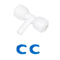 Фітинг трійник ITAL 1/4"Q x 1/4" N x 1/4"Q (кратно 10 шт) (ST005A)