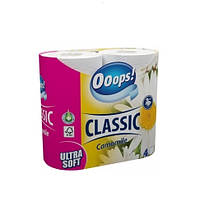 Туалетний папір 3-шаровий Ooops! Classic Camomilla 4 шт 140 відривів