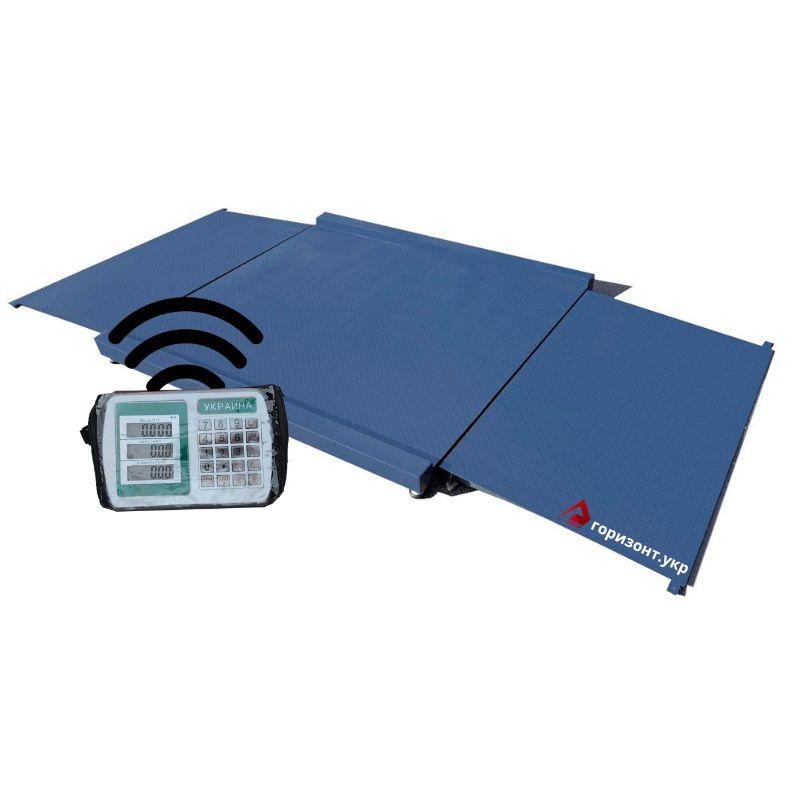 Платформні ваги 600 кг (1250х1500 мм) наїзні низькопрофільні, з розбірними пандусами, фото 1