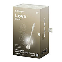 Вагінальні кульки Satisfyer Love Birds 1 Connect App White, 12 режимів вібрації, фото 5