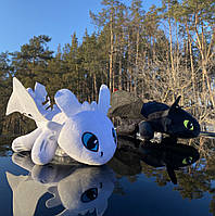 Игрушка на машину Дракон Беззубик 35см, с креплением на поверхность / Мягкая игрушка дракон