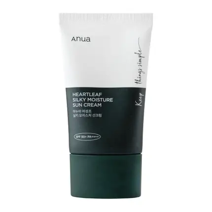 Зволожувальний сонцезахисний крем Anua Heartleaf Silky Moisture Sun Cream SPF50 50ml, фото 1