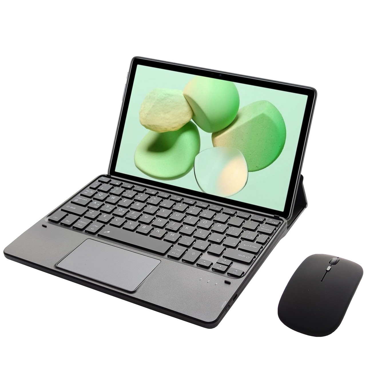 Клавіатура-підставка бездротова Smart Keyboard + Мишка для Doogee T10 Ukr+Eng Black, фото 1