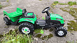 Трактор c причепом на педалях JUMBO зелений, фото 6