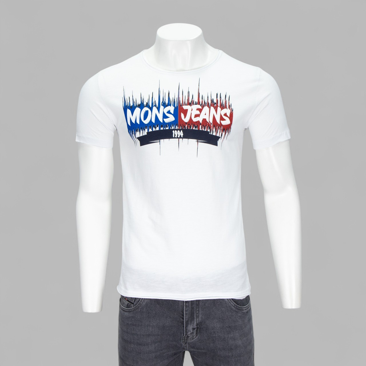 Футболка чоловіча Mons R-2408 БІЛА 100% бавовна L(Р)