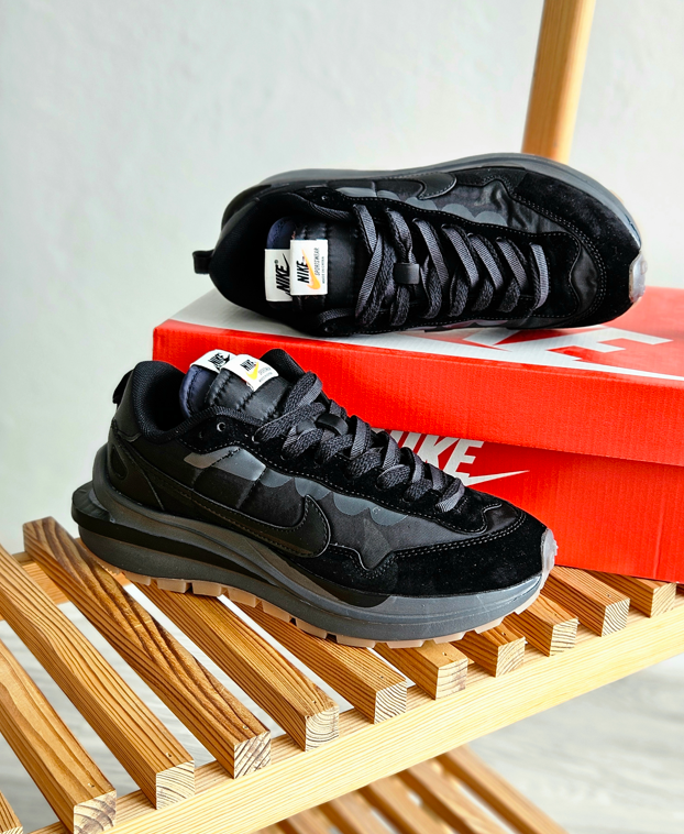 Чоловічі кросівки Nike Sacai VaporWaffle Black взуття Найк Сакай чорні весна осінь