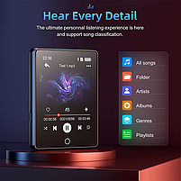 MP3 плеєр Benjie A6 2,8" Bluetooth 5.0 Hi-Fi 32Gb із зовнішнім динаміком Type C металевий, фото 4