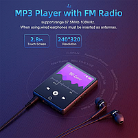 MP3 плеєр Benjie A6 2,8" Bluetooth 5.0 Hi-Fi 32Gb із зовнішнім динаміком Type C металевий, фото 6