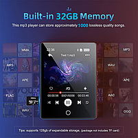 MP3 плеєр Benjie A6 2,8" Bluetooth 5.0 Hi-Fi 32Gb із зовнішнім динаміком Type C металевий, фото 5