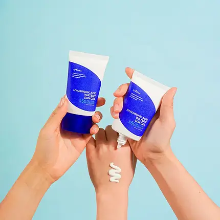 Зволожувальний сонцезахисний гель для обличчя Isntree Hyaluronic Acid Watery Sun Gel SPF50, 50мл, фото 3