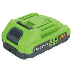 Акумуляторна батарея Grasser 20В ємністю 2 Аг (сумісна з TITAN, PROFI-TEC та ін.), фото 1