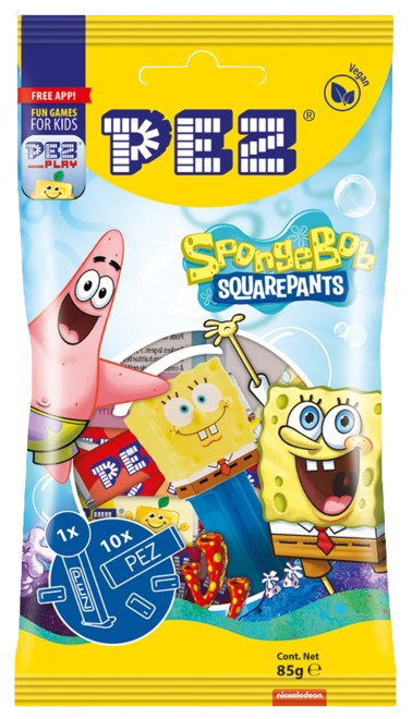 Диспенсер з цукерками Pez SpongeBob Bag 85г