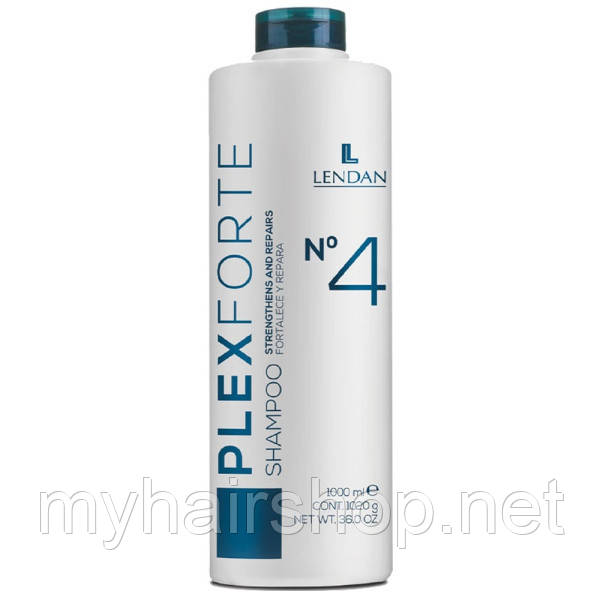 Шампунь №4 для відновлення волосся LENDAN PLEX FORTE SHAMPOO 1000 мл