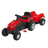 Трактор c причепом на педалях JUMBO червоний, фото 2