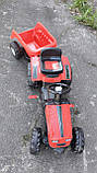 Трактор c причепом на педалях JUMBO червоний, фото 6