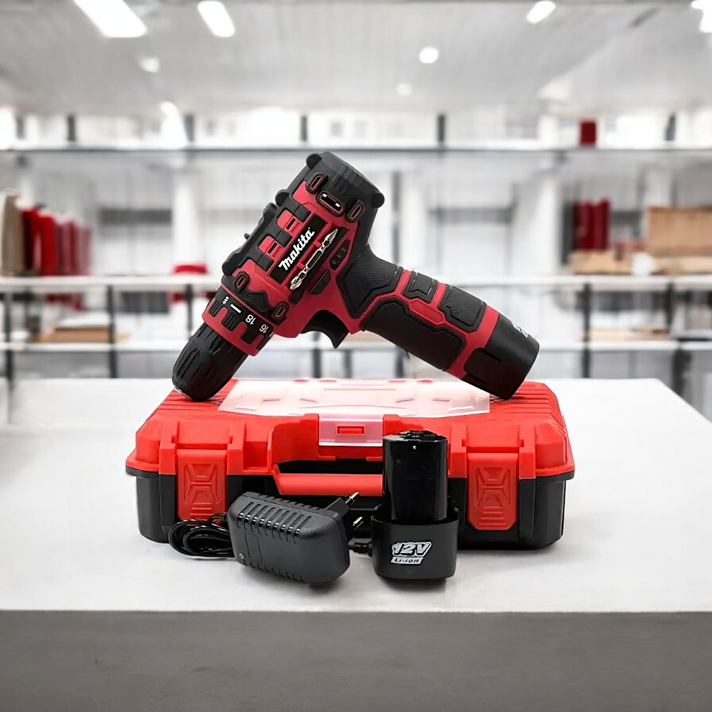 Дриль-шуруповерт Makita 8282 DWALE RED 12V 3A Акумуляторний шуруповерт Ударний шурупокрут Макіта