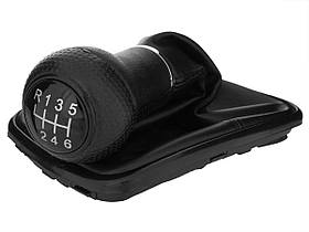 VW Bora 98-05 ручка перемикання передач чорний колір 6 ступка + чохол отвір 12 мм