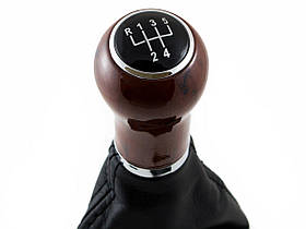 VW Bora 98-05 ручка перемикання передач дерево + чохол + рамка хром, арт. DA-8143