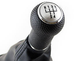 VW Bora 98-05 ручка перемикання передач срібло + чохол отвір 12 мм