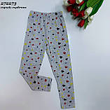 Лосини для дівчинки сірі в серцях, фото 3