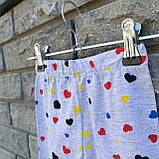 Лосини для дівчинки сірі в серцях, фото 2