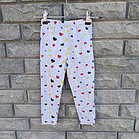 Лосини для дівчинки сірі в серцях