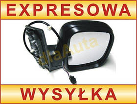 VW Caddy 04 - зовнішнє дзеркало з електричним підігрівом чорне праве