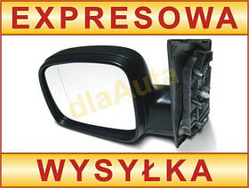 VW Caddy 04 - зовнішнє механічне чорне дзеркало ліве