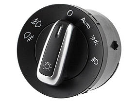 VW Jetta A5 05-10 выключатель света хром + авто, арт. DA-5348