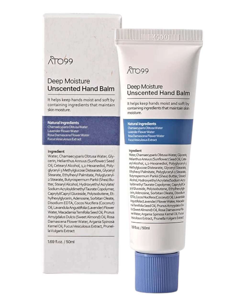 Поживний бальзам для рук без ароматизаторів ATO99 Deep Moisture Unscented Hand Balm 50 мл, фото 1