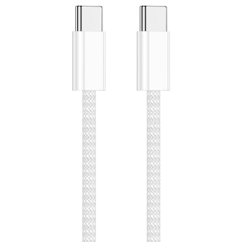 Такта кабель USB-C to USB-C FineWoven for Apple (A) (1m) (box) White, фото 1