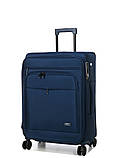 Валіза середня M тканина синя 65х43х27(+5)см/73л/3.5кг/Airtex 829, фото 2