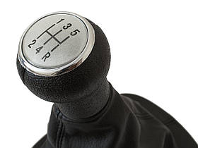 VW Passat B5 96-00 ручка перемикання передач срібло + чохол з рамкою 5 передач