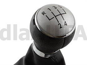 VW Passat B7 10-14 ручка перемикання передач срібло + чохол з хромованою рамкою 5 передач