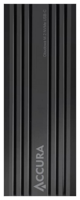 Accura M.2 NVMe USB-C aluminum z heatsink Black